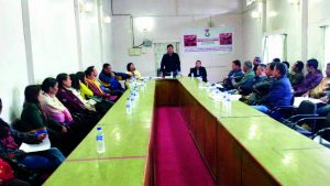 Deputy Commissioner, Tuensang, Alemjongshi delivering a speech at anti-leprosy day programme in Tuensang on January 30.