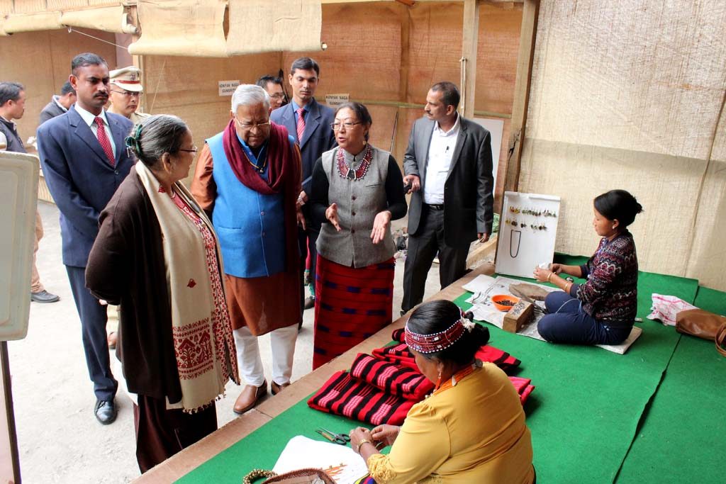 Governor Acharya and his Lady Wife Kavita Acharya at the Craftscape Naga Heritage Village Kisama on 8th December 2017