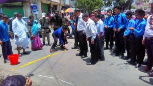 manipur health minister L Jayentakumar launches yellow line campaign to prevent sale of tobacco products as part of world no tobacco day in in Imphal on friday