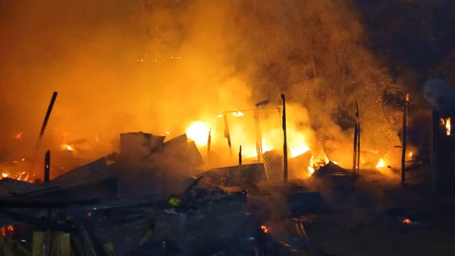 Darogapathar fire during New Year celebrations guts four homes