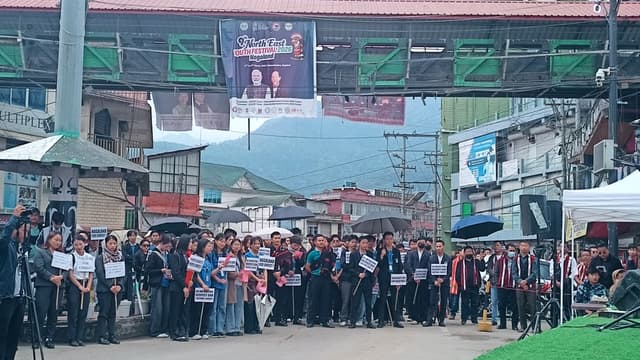 NSF rally in Kohima opposes Vande Mataram directive, memorandum submitted to president
