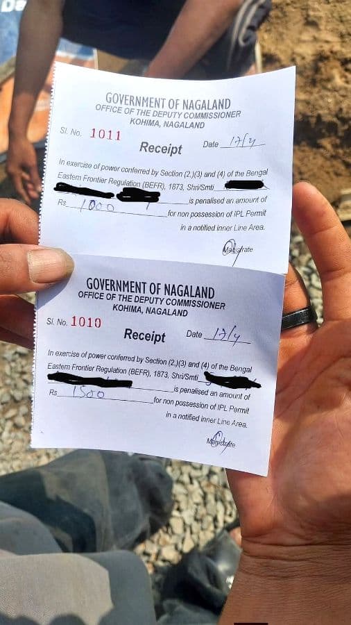 ILP receipts row clarified: Kohima DC explains viral fine slips