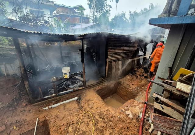 10-minute battle: Firefighters contain fire at Dimapur’s Signal Angami village