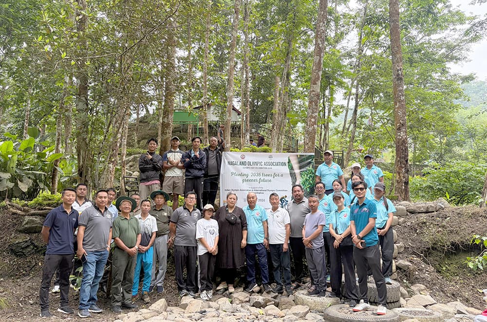 Nagaland Olympic Association, affiliated bodies plant trees across the state on Olympic Day