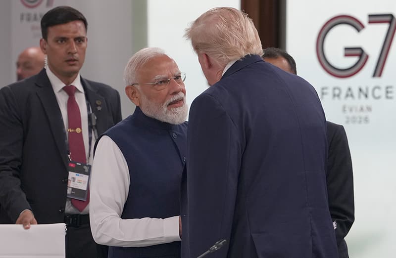 First in 16 months: Modi and Trump exchange pleasantries amid strained India-US ties