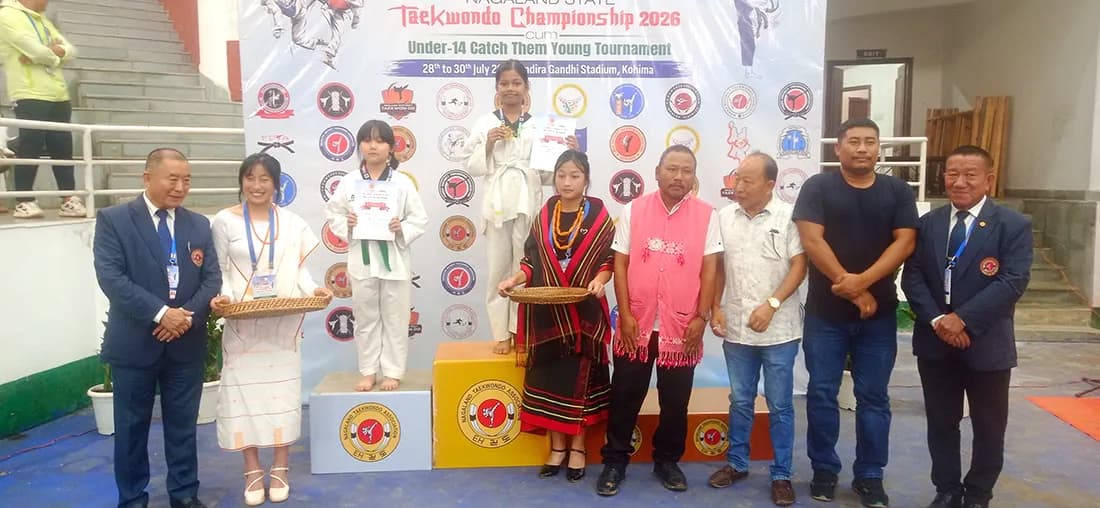 Mawatongla Anayah Yaden wins gold at Nagaland State Taekwondo Championship