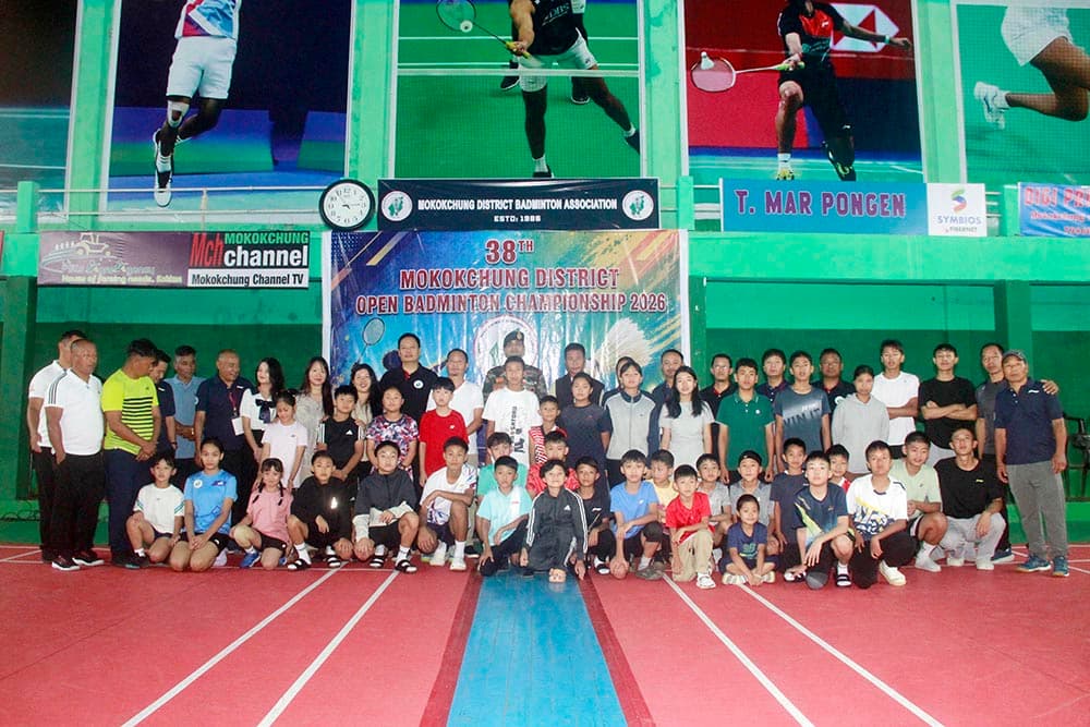 Mokokchung District Open Badminton Championship 2026 begins
