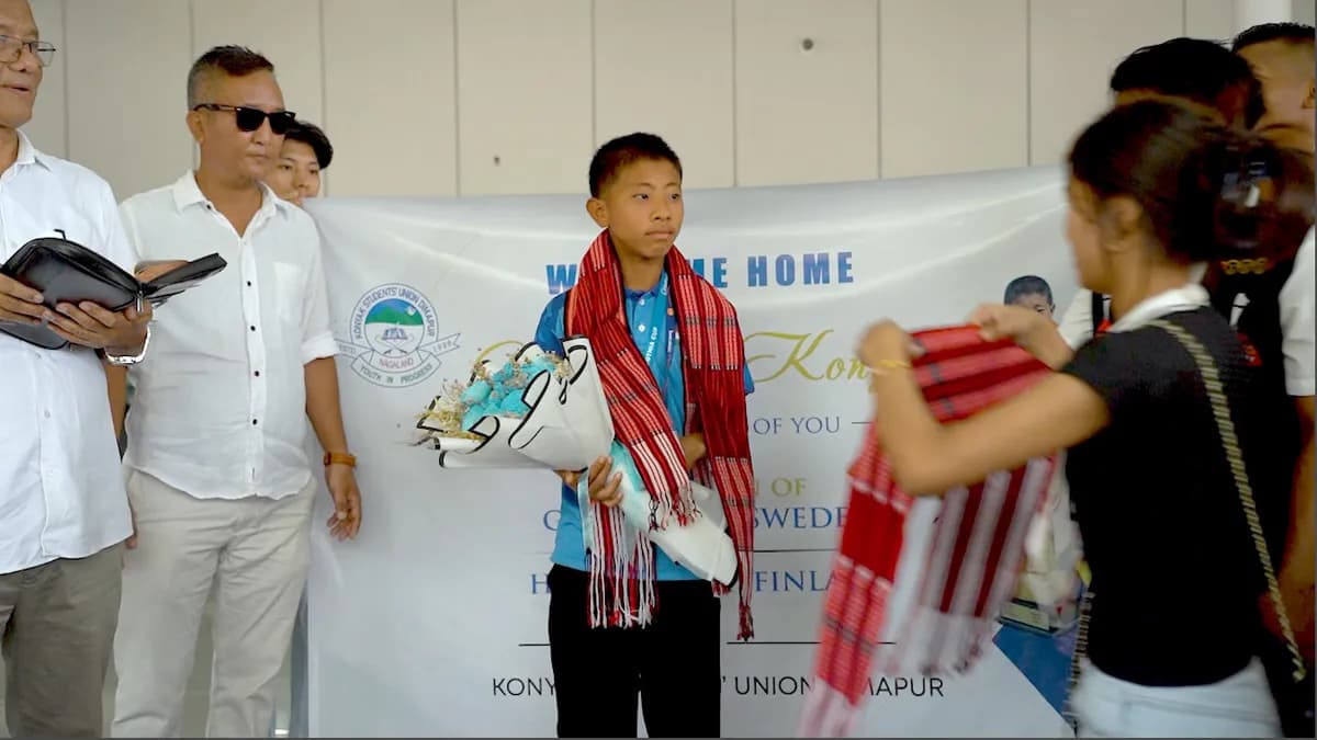 Nagaland's Wangshem Konyak returns home after Gothia, Helsinki Cup triumphs