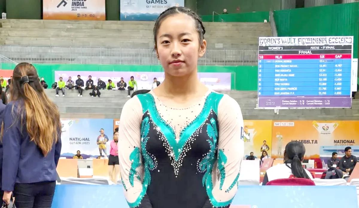 Ariha Pangambam wins historic gold at Asian Aerobic Gymnastics Championships