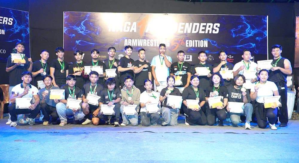 Atoki Zhimo wins Men Open title at 5th Armwrestling Championship in Kohima