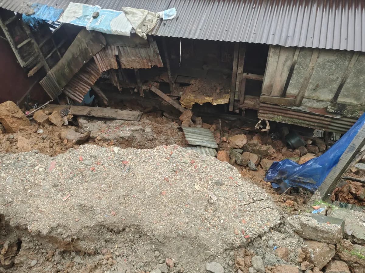 Mudslide damages house in Wokha; Elumyo cut off after heavy rain