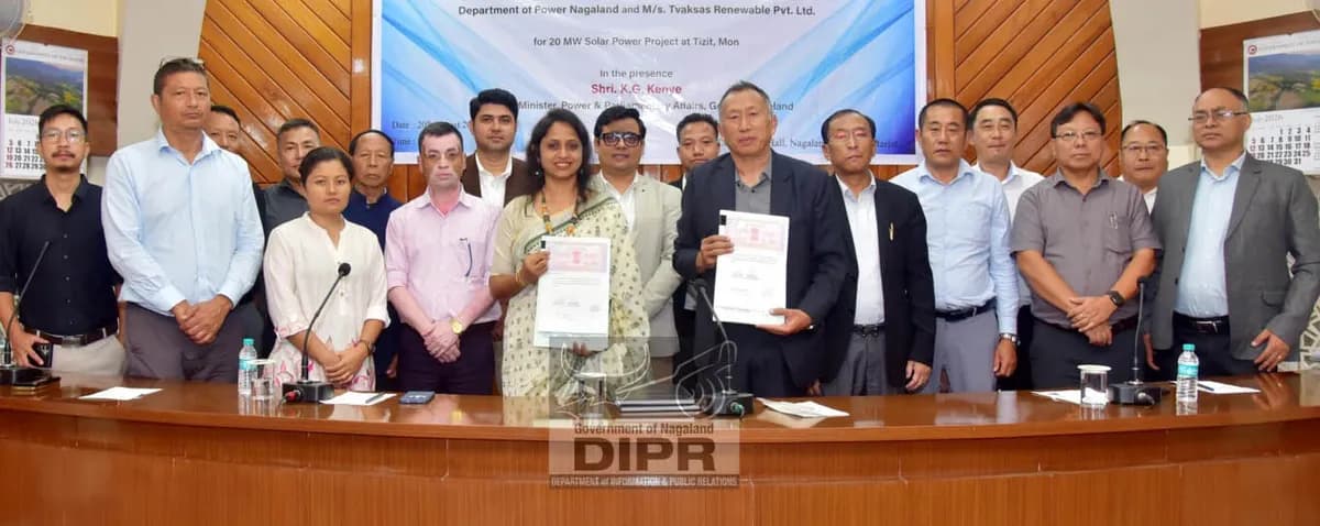 Nagaland signs PPA for 20 MW solar power project in Tizit
