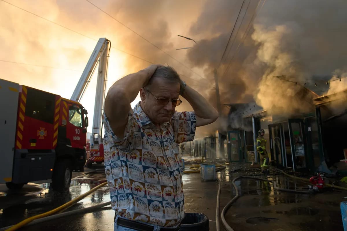 Ukraine launches one of its largest aerial attacks of war, killing at least 6 people in Russia