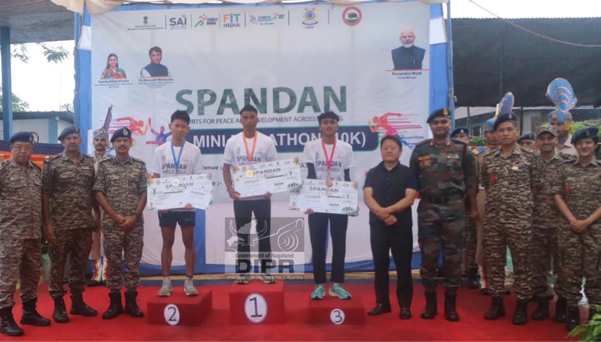 78 Battalion CRPF hosts 10 Km Zubza Mini Marathon under SPANDAN Khelo India