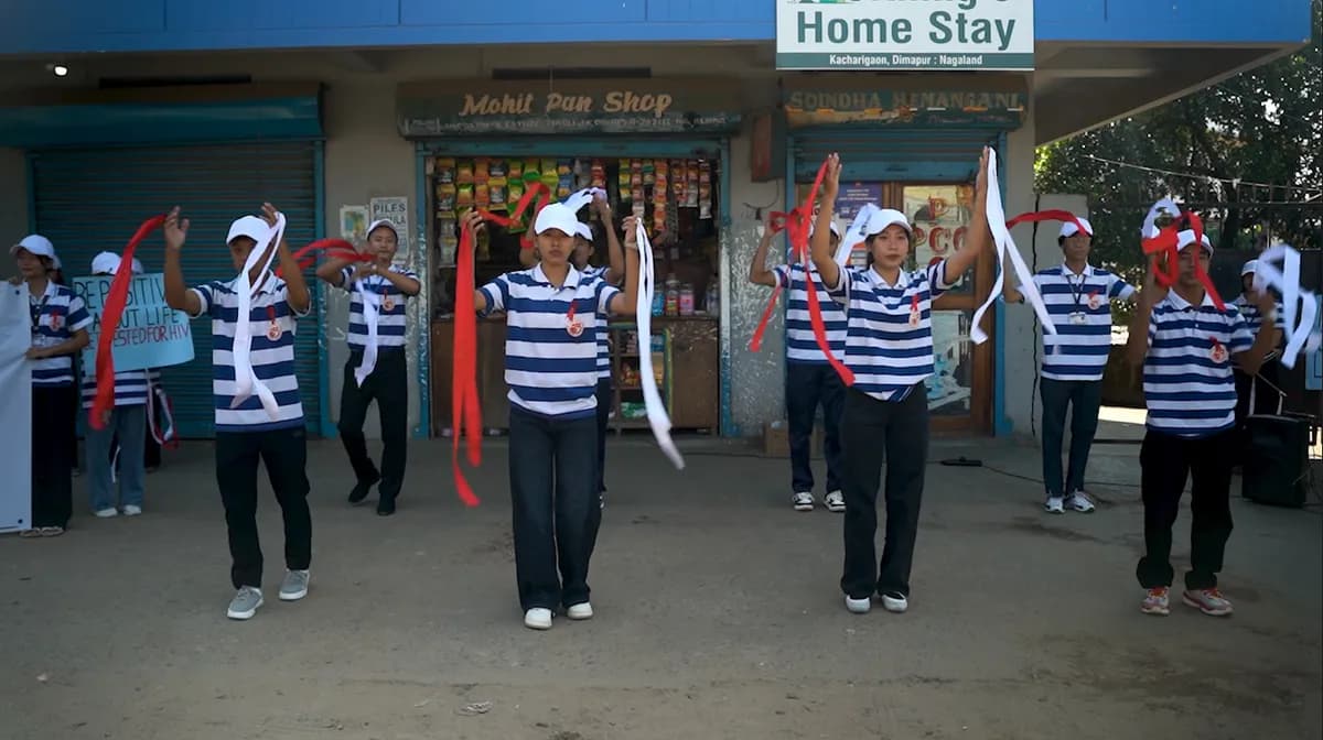 MGM Red Ribbon Club takes HIV awareness to Dimapur streets