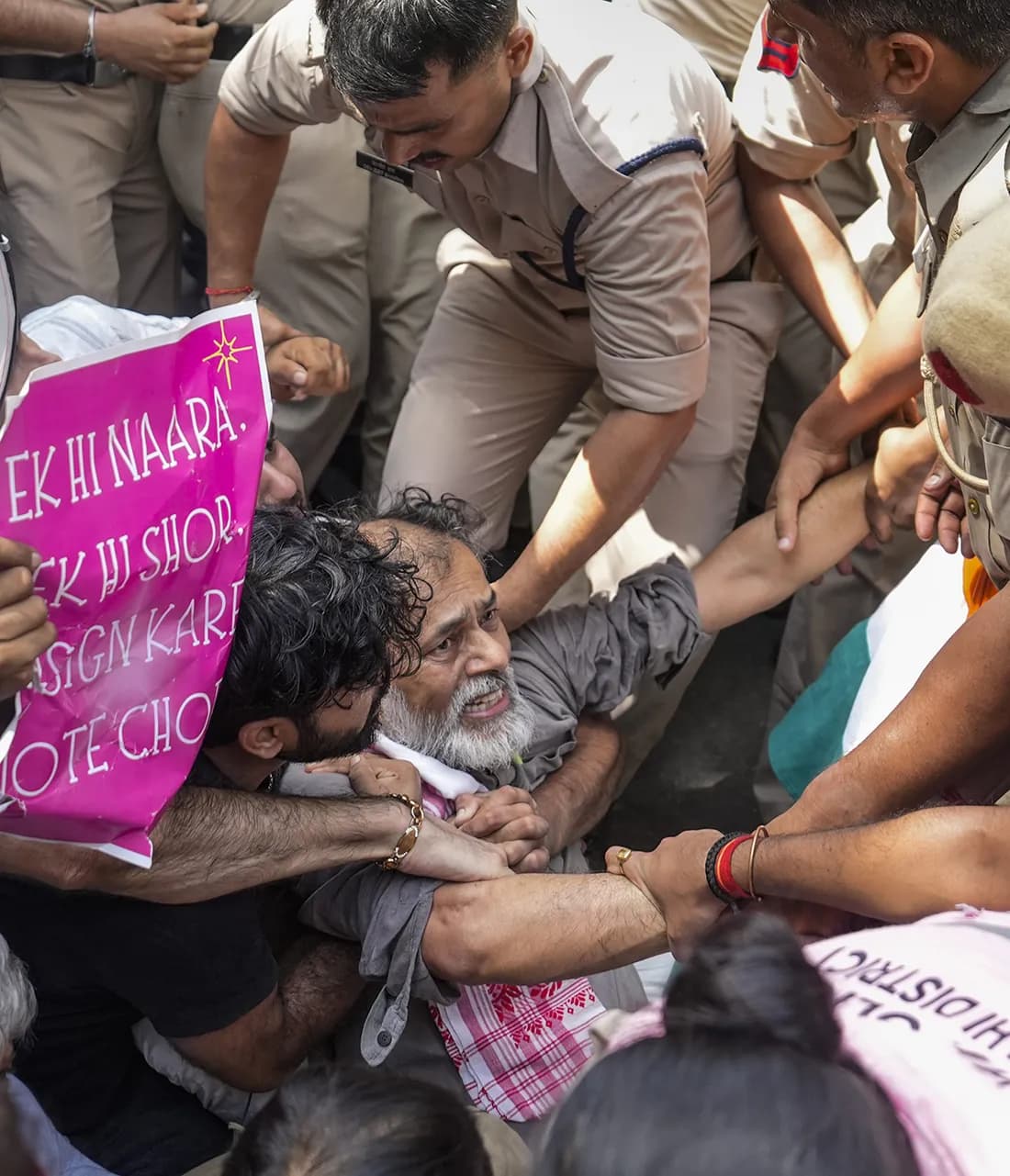 AAP, student leaders among 700 detained as protesters take to streets seeking CEC's ouster