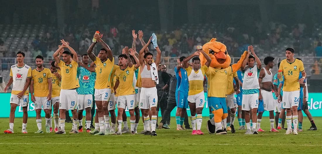 India fight hard but Brazil emerge 4-0 winners