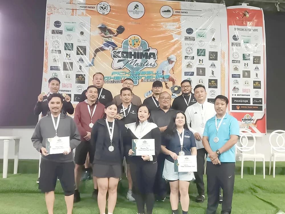 Viketho Kechü named best player at Kohima Master Pickleball Championship