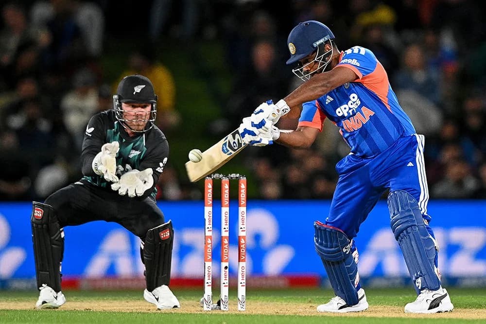 Samson sets up India's record chase in first T20I against New Zealand