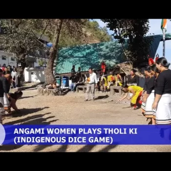 Hornbill festival 2022 (day-8): Angami women plays Tholi ki (indigenous dice game)
